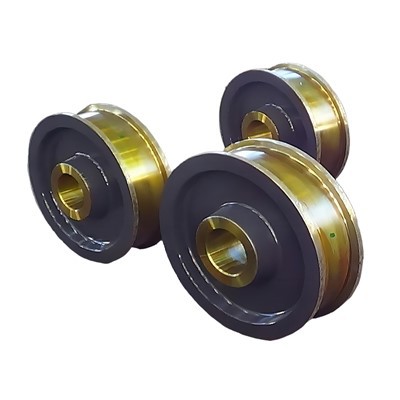 Rueda de grúa forjada en caliente de alta calidad